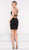 Colors Dress - 1979 Strappy Sweetheart Fitted Cocktail Dress in Black