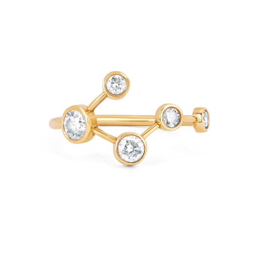 Big Dipper Diamond Constellation Ring