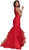 Beaded Lace High Halter Tulle Mermaid Dress
