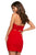 Sherri Hill - 53193 Two Piece V-Neck Sheath Short Dress In Red