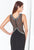Terani Couture - E3757 Beaded Halter Jersey Sheath Dress in Black
