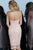 Jovani - 1401 Lace Sweetheart Sheath Dress With Capelet In Pink