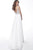 Jovani - 65883 Embellished Bodice A-line Long Dress In White