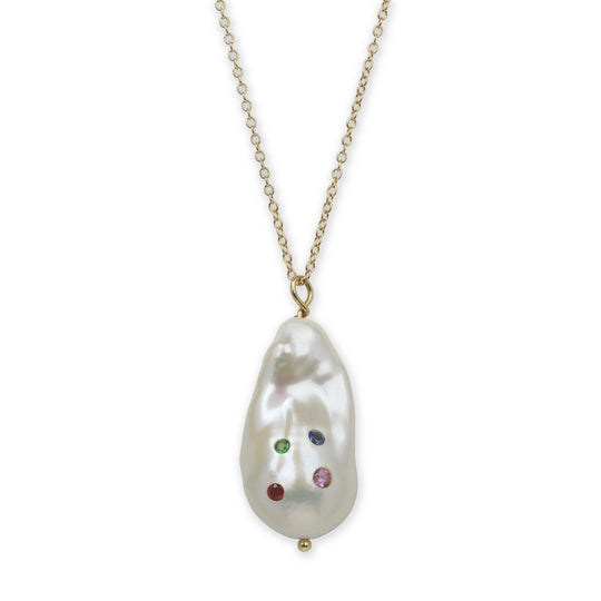 Harlequin Pearl Necklace