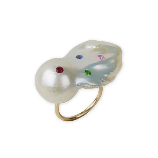 Harlequin Pearl Ring