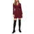Sam Edelman - 10F003 Front Tie V Neck Flounce Long Sleeve Mini Dress in Red