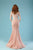 Gatti Nolli Couture - ED-4401 Off Shoulder Lace Applique Mermaid Gown In Pink and Orange