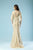 Gatti Nolli Couture - ED-4413 Applique Jewel Trumpet Dress In Gold