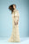 Gatti Nolli Couture - ED-4413 Applique Jewel Trumpet Dress In Gold
