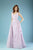 Gatti Nolli Couture - ED-4415 Floral Applique V-neck A-line Dress In Purple