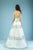 Gatti Nolli Couture - ED-4417 Applique Straight Neck A-line Dress In White