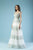 Gatti Nolli Couture - ED-4417 Applique Straight Neck A-line Dress In White