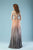 Gatti Nolli Couture - ED-4445 Floral Rendered Ombre Long Gown In Pink and Gray