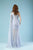 Gatti Nolli Couture - ED-4454 Cascading Sleeve Sheer Beaded Lace Gown In Purple