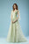 Gatti Nolli Couture - ED-4457 Foliage Motif Embroidered Lace Gown In Green