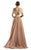 Gatti Nolli Couture - ED-4458 Bow Knotted Off Shoulder Long Gown In Pink
