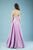 Gatti Nolli Couture - ED-4461 Bow Knotted Floral Overskirt Jumpsuit In Pink