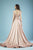 Gatti Nolli Couture - ED-4462 Cap Sleeve Beaded Overskirt Gown In Pink