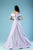 Gatti Nolli Couture - ED-4470 Embroidered Off-Shoulder A-Line Dress In Purple