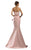 Gatti Nolli Couture - ED-4548 Pleated Strapless Mermaid Dress In Pink