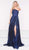 Colors Dress - 2006 Asymmetrical Beaded Cutout A-Line Gown in Blue