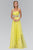 Elizabeth K - GL1083 One Shoulder Jewel Embellished Chiffon Gown In Yellow