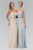 Elizabeth K - GL2060 Crystal Beaded Strapless Sweetheart A-Line Gown In Neutral and Gray