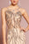 Elizabeth K - GL2149 Illusion Jewel Swirl Motif Embroidered Gown In Neutral