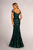 Elizabeth K - GL2552 Tulle Sequin Off Shoulder Mermaid Long Dress In Green