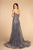 Elizabeth K - GL2587 Strapless Sequined Evening Dress In Gray