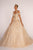 Elizabeth K - GL2602 Embroidered Halter Ballgown In Neutral