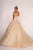 Elizabeth K - GL2602 Embroidered Halter Ballgown In Neutral