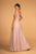 Elizabeth K - GL2610 Cold Shoulder Sweetheart Neck Tulle A-Line Gown In Neutral and Purple