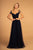 Elizabeth K - GL2610 Cold Shoulder Sweetheart Neck Tulle A-Line Gown In Blue