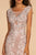 Elizabeth K - GL2616 Cap Sleeve Appliqued Illusion Mermaid Gown In Pink