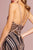Elizabeth K - GL2633 Embellished Deep V-neck Trumpet Dress In Black