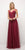 Cinderella Divine - ET320 Sleeveless Pleated Top A-Line Gown In Red