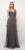 Cinderella Divine - ET320 Sleeveless Pleated Top A-Line Gown In Gray