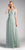 Cinderella Divine - ET320 Sleeveless Pleated Tulle A Line Gown In Green