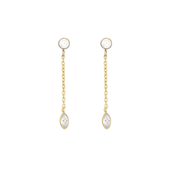 Bridal Single Teardrop CZ Earring