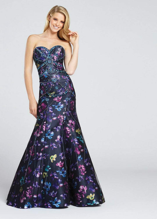 Ellie Wilde - EW117007 Long Beaded Mermaid Gown