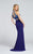 Ellie Wilde -Two Piece Beaded Top Prom Dress EW117008  in Blue