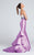 Ellie Wilde - Strapless Mikado Mermaid Prom Dress EW117012 in Purple and Multi-Color