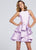 Ellie Wilde - EW117016 Short Asymmetrically Ruffled Dress