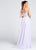 Ellie Wilde - EW117017 Long Chiffon Gown with Beaded Bodice
