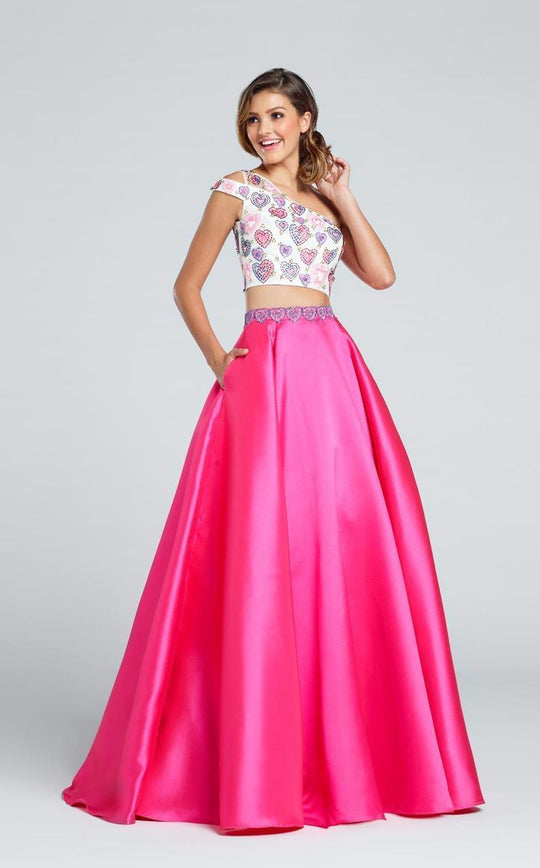 Ellie Wilde - EW117025 Gown in White and Pink