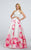 Ellie Wilde - EW117028 Gown in White and Multi-Color