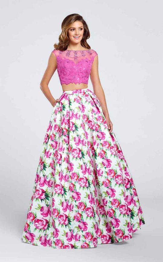 Ellie Wilde - EW117035 Gown in Pink and Multi-Color