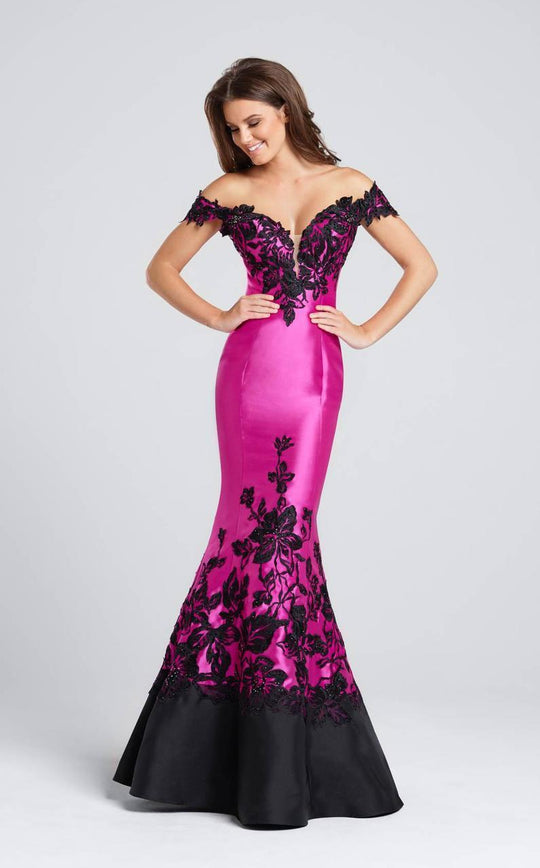 Ellie Wilde - EW117037 Gown in Pink and Black
