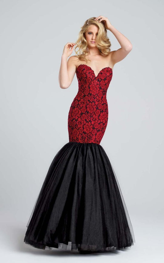 Ellie Wilde - EW117043 Gown in Red and Black